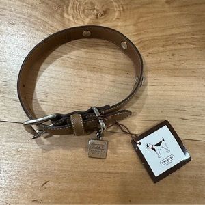 NWT Coach Leather Dog Collar